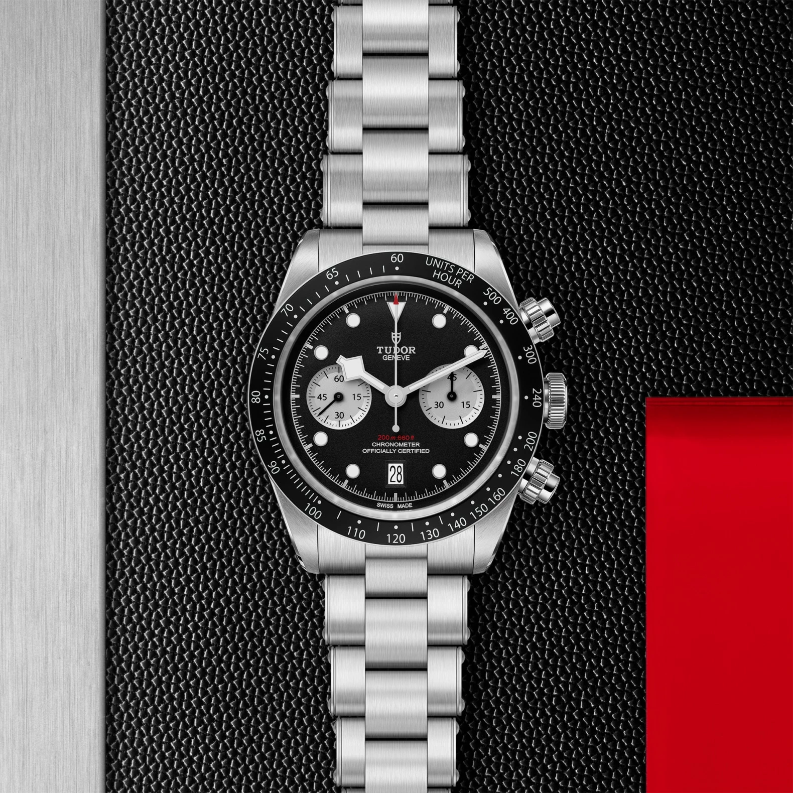 Montre TUDOR Black Bay Chrono, boîtier en acier, 41 mm, bracelet en acier
