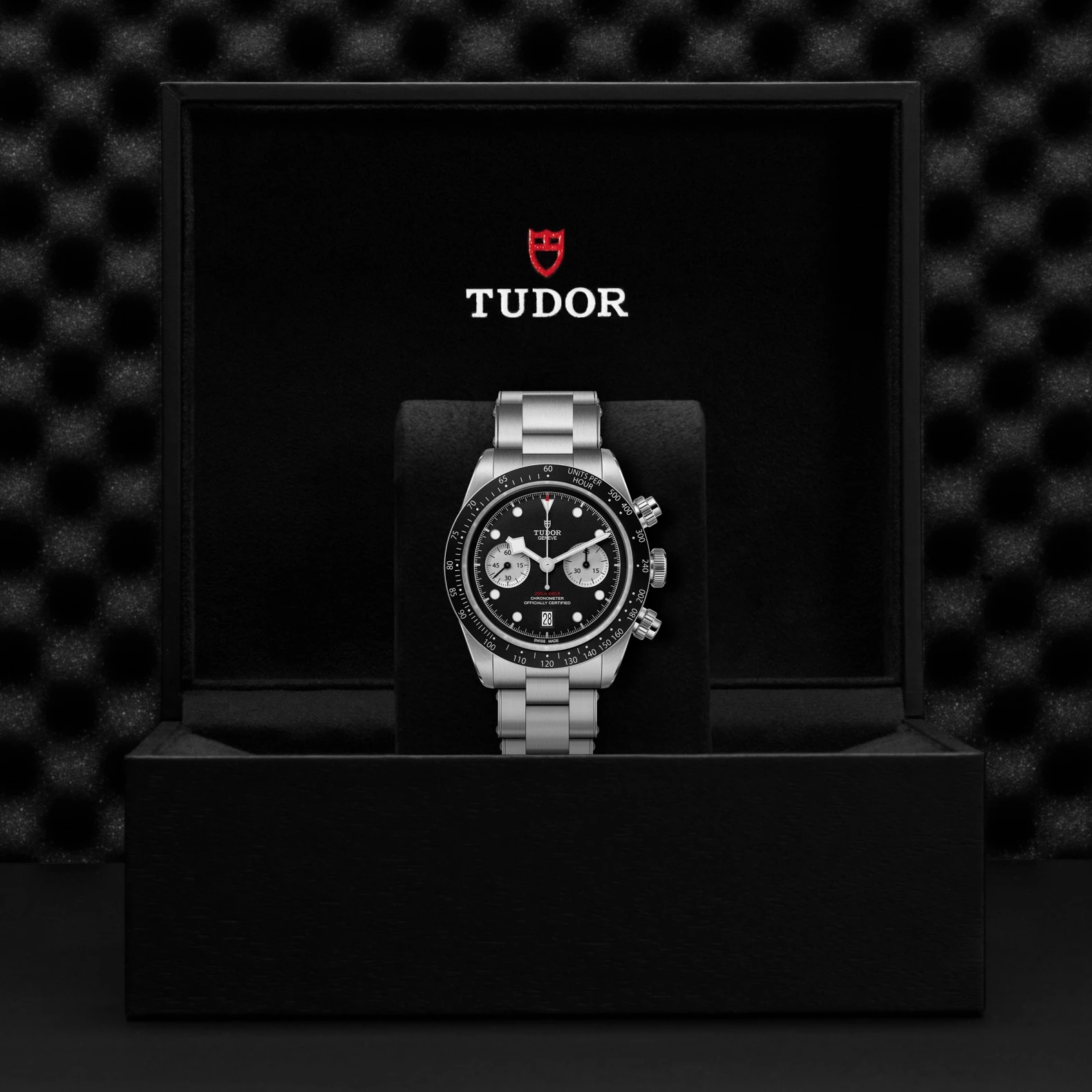 Montre TUDOR Black Bay Chrono, boîtier en acier, 41 mm, bracelet en acier