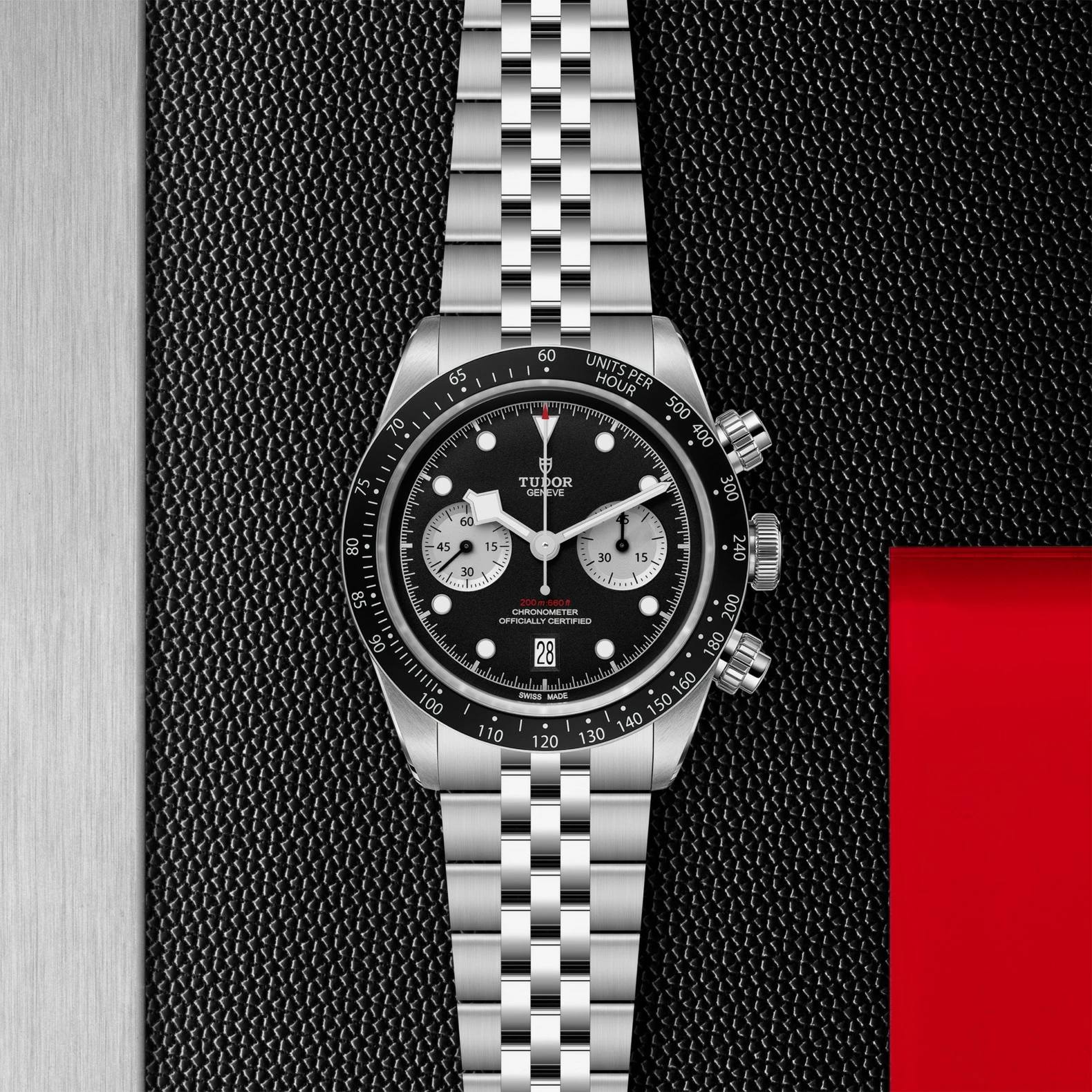 Montre TUDOR Black Bay Chrono, boîtier en acier, 41 mm, bracelet en acier