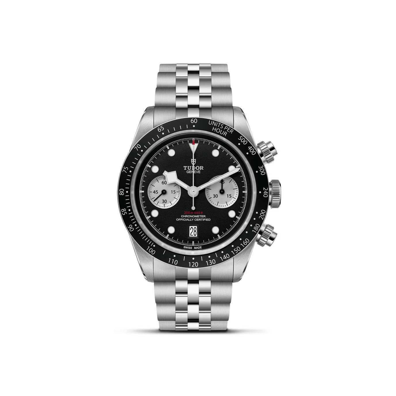 Montre TUDOR Black Bay Chrono, boîtier en acier, 41 mm, bracelet en acier