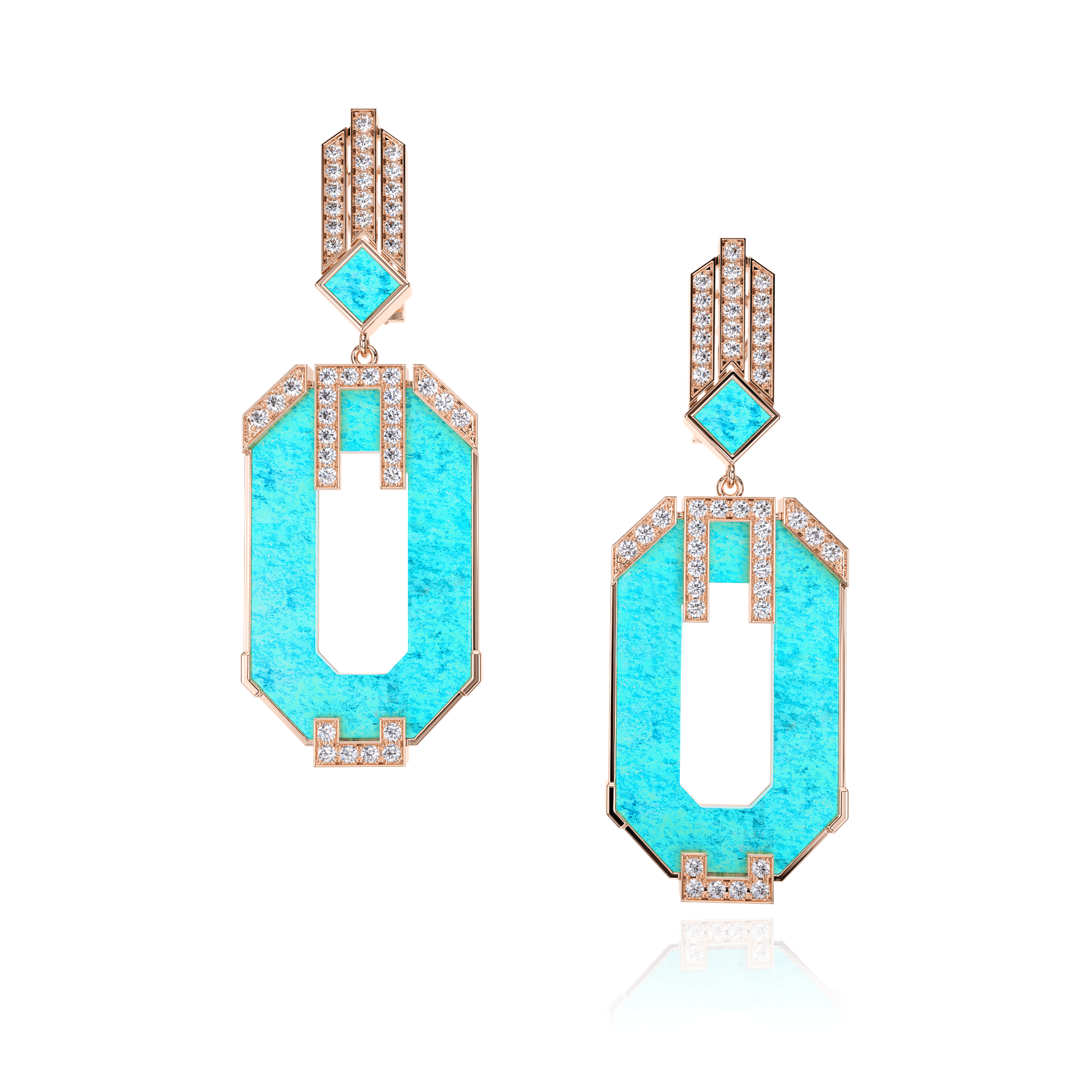 Boucles D'oreilles Museum Amazonite