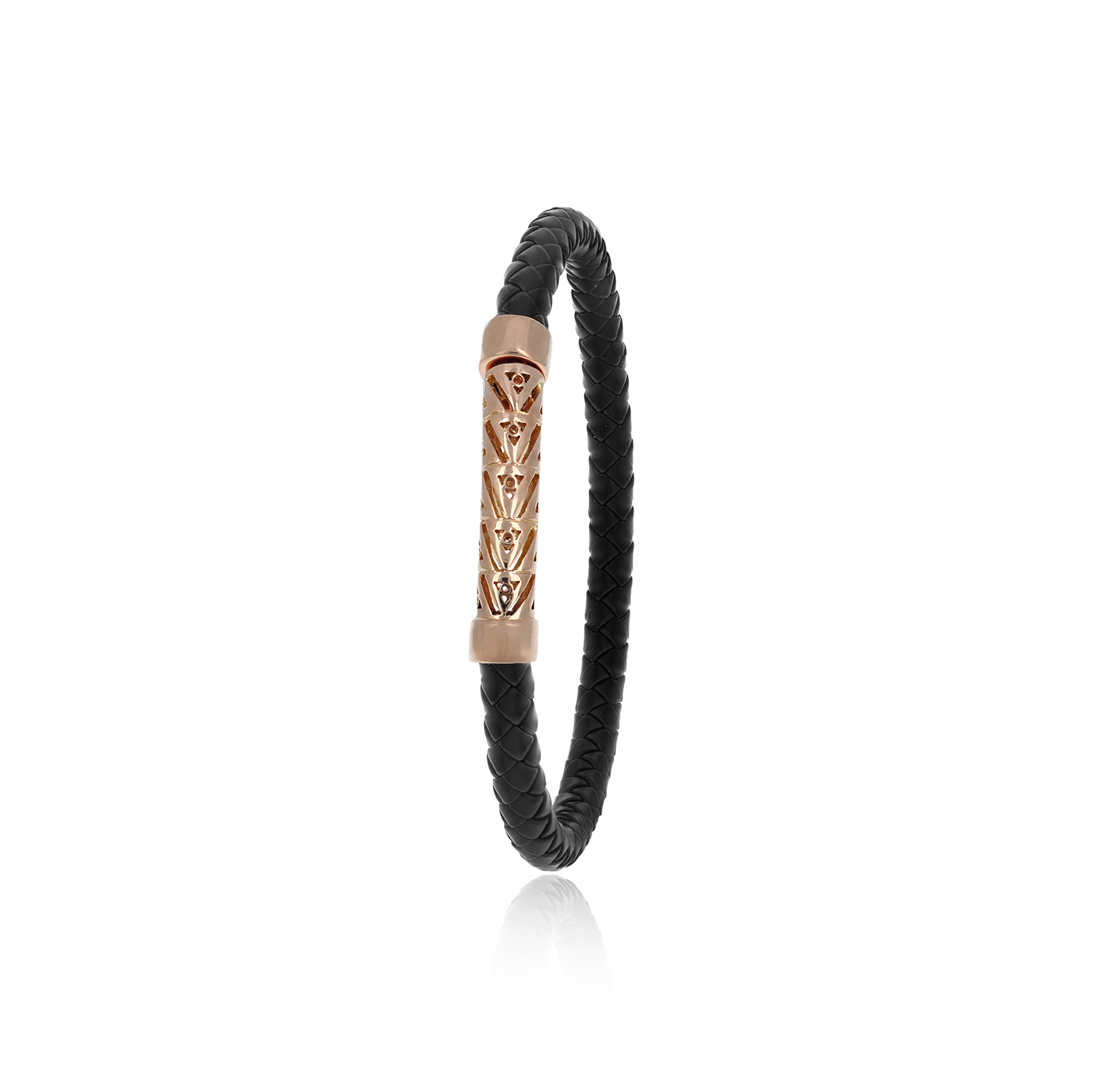 Bracelet Amazigh Cuir Noir