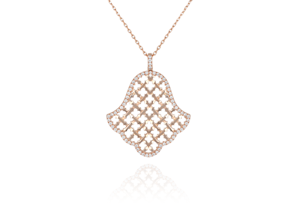 Pendentif Khmissa Moucharabieh