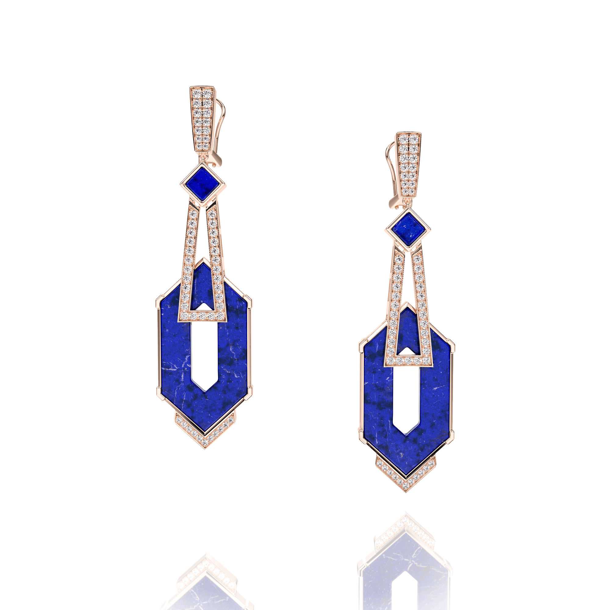 Boucles D'oreilles Museum 2 Lapis-lazuli