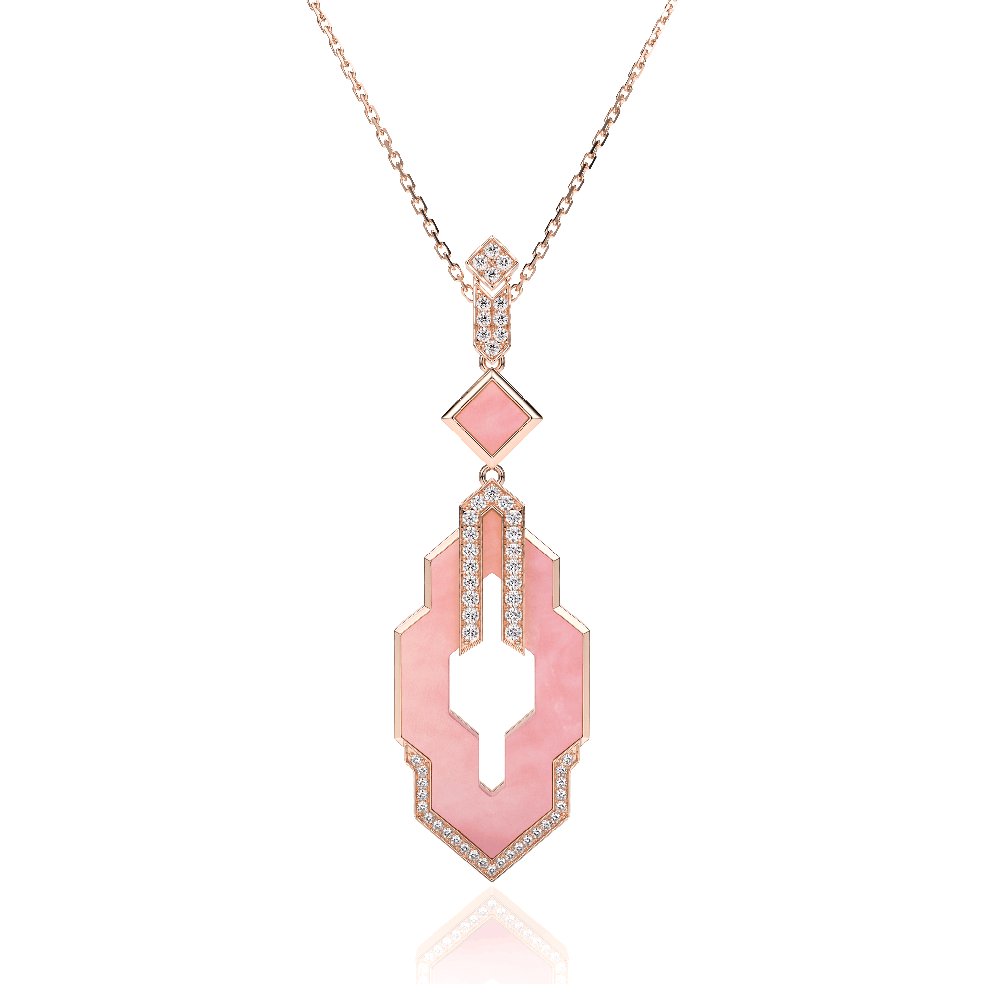Pendentif Museum 2 Opale Rose