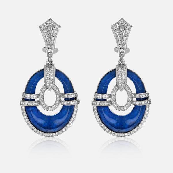 Boucles d’Oreilles Colors of Morocco Couleur Saphir
