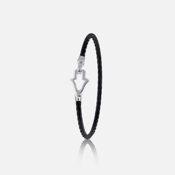 Bracelet Khmissa Acier Noir