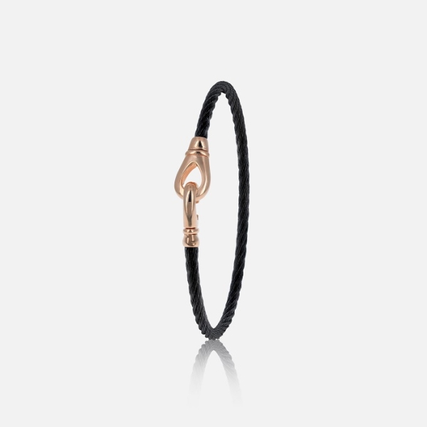 Bracelet Crochet Acier Noir
