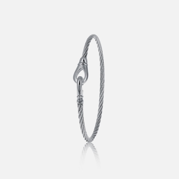 Bracelet Crochet Acier Gris