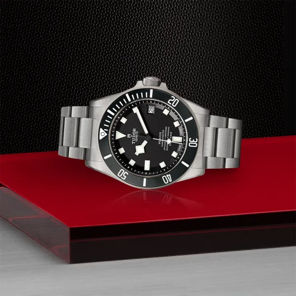 Montre Tudor Pelagos disque noir mat en céramique, bracelet en titane