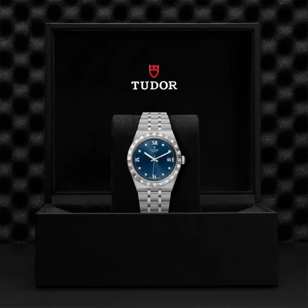 Montre TUDOR Royal boîtier en acier 38 mm, cadran serti de diamants
