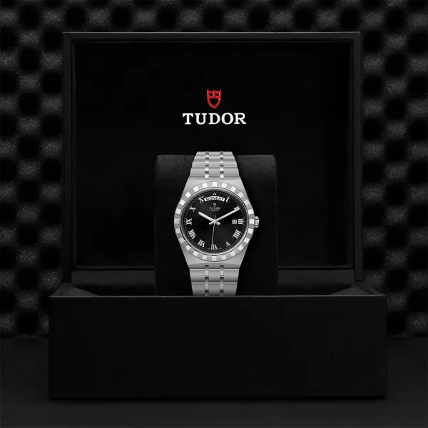 Montre TUDOR Royal boîtier en acier 41 mm, cadran noir