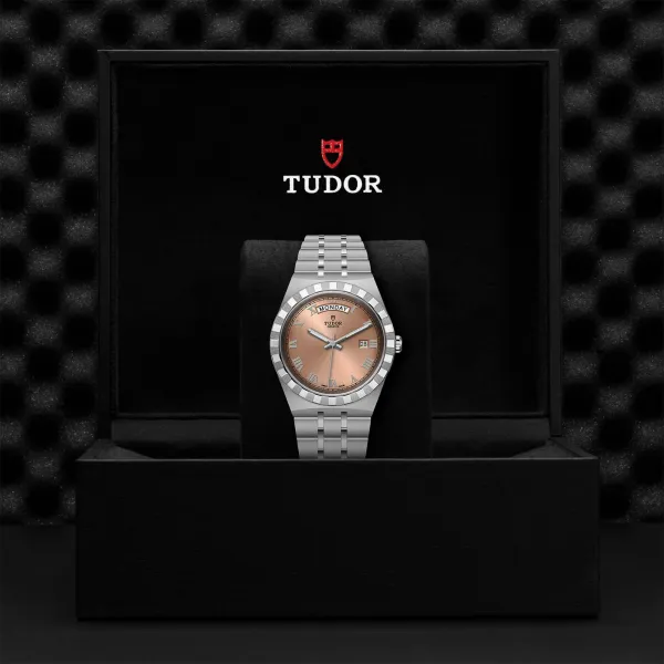 Montre TUDOR Royal boîtier en acier, 41 mm, cadran saumon