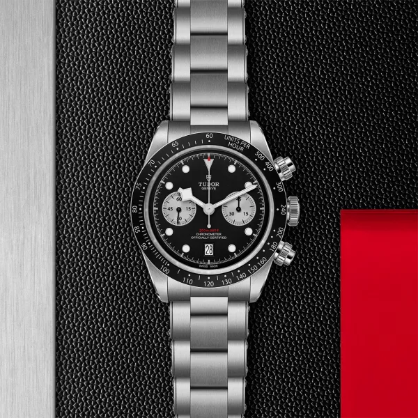 Montre Tudor Black Bay Chrono boîtier en acier 41 mm, bracelet en acier