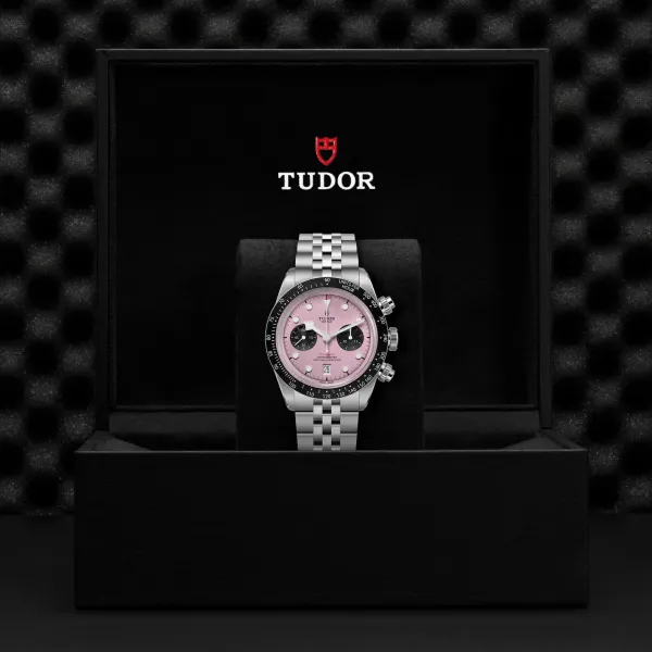 Montre TUDOR Black Bay Chrono, boîtier acier 41mm, cadran rose