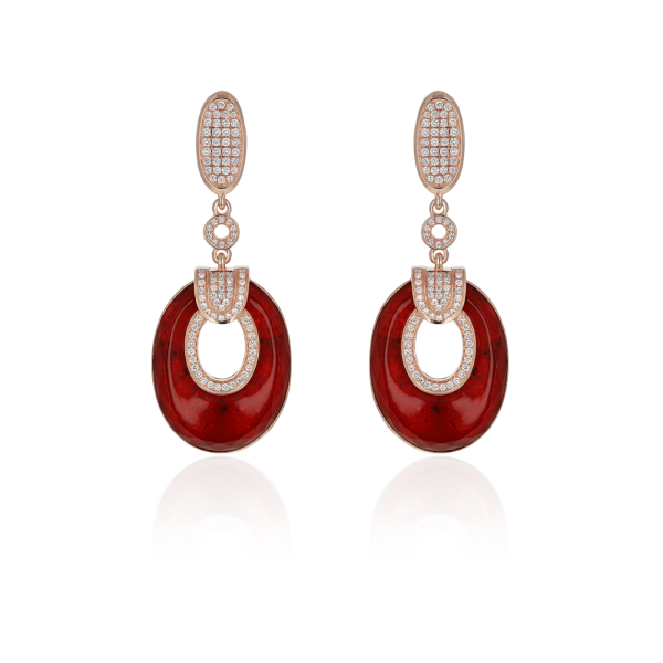 Boucles d’Oreilles Colors of Morocco Couleur Rubis