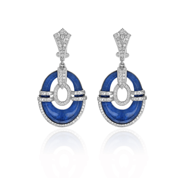 Boucles d’Oreilles Colors of Morocco Couleur Saphir
