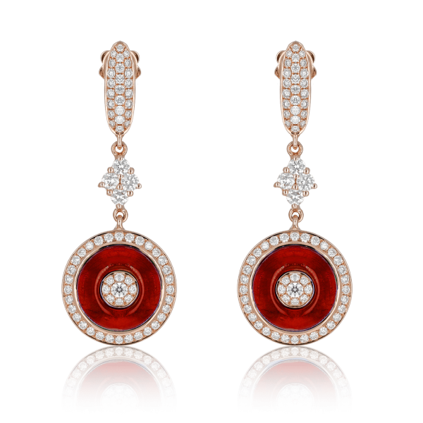 Boucles d’Oreilles Colors of Morocco Couleur Rubis