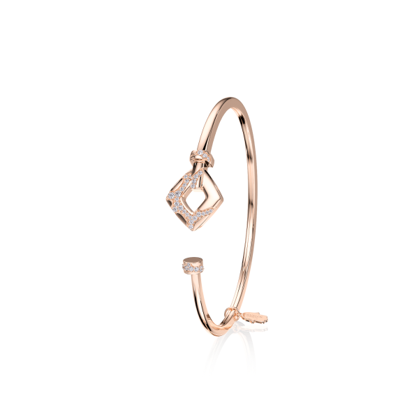 Bracelet Ruisseau de Diamant Carré fermé