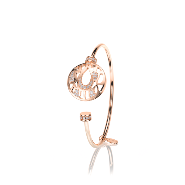 Bracelet Cosmos Lune Or Rose Serti